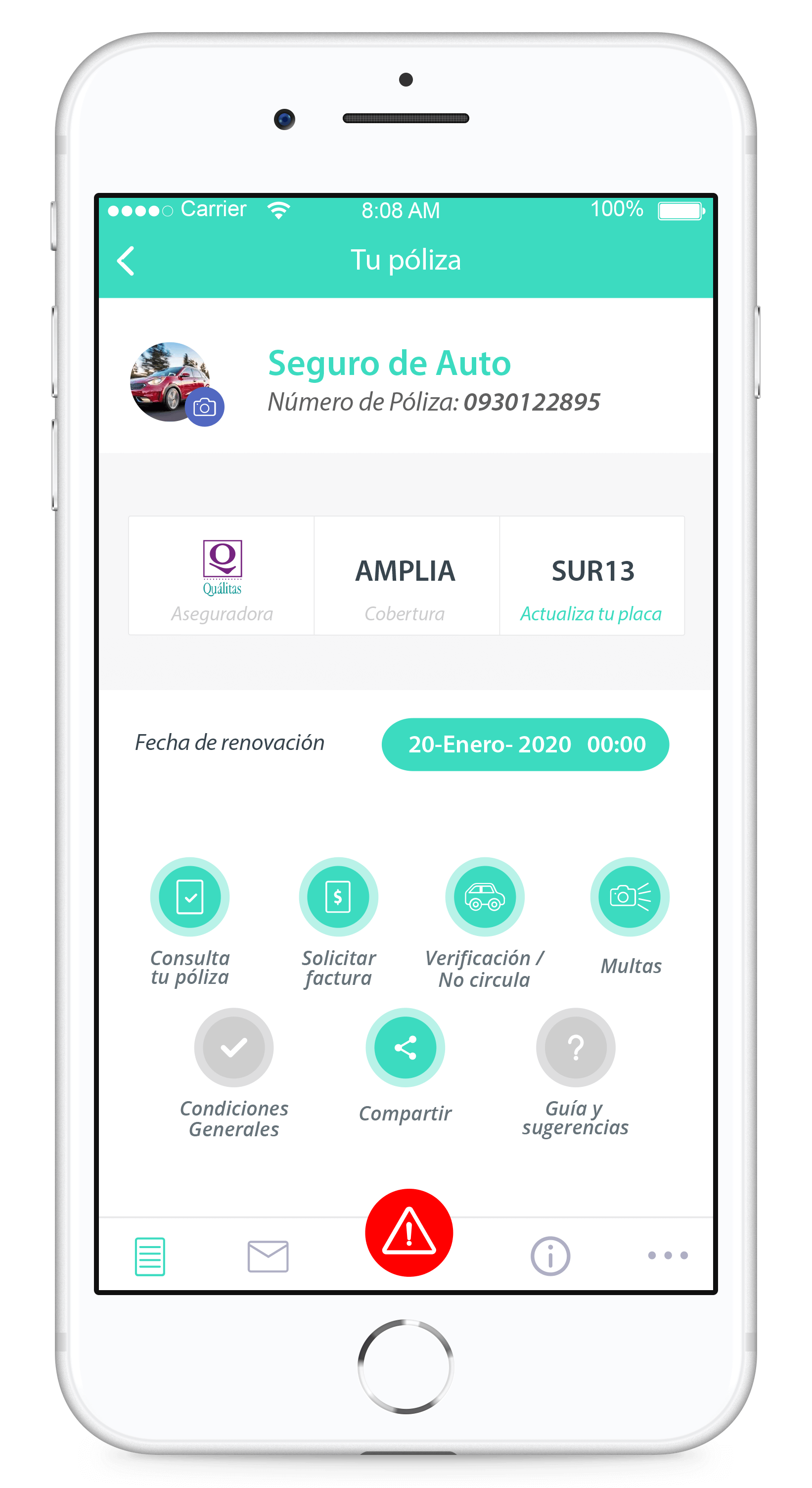 Aplicación Android/iOS Bajatuseguro.com